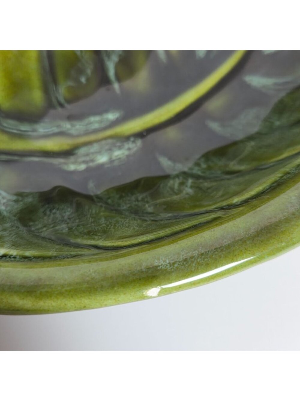 Wade California 722 Relish Tray with Red Apple Removeable Lid Green Dip Glaze - Picture 10 of 12